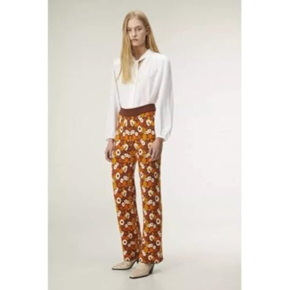 Compania Fantastica Knit Pants‎ Womens Brown Boho Hippie Retro Festival 70's NWT - Picture 11 of 12